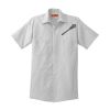 Short Sleeve Striped Industrial Work Shirt Thumbnail