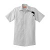 Short Sleeve Striped Industrial Work Shirt Thumbnail